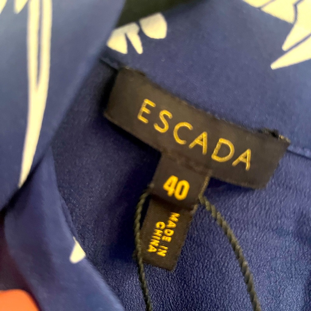 Escada 100% Silk Print Dress in Size 40 - Picture 2 of 9